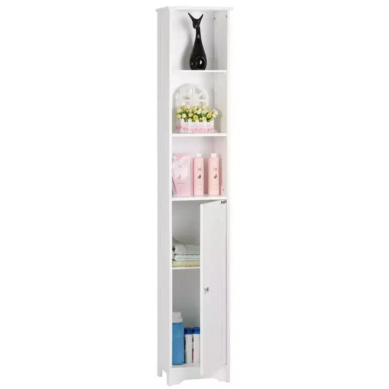 Freestanding Linen Cabinet, 5-Layer MDF Storage Tower