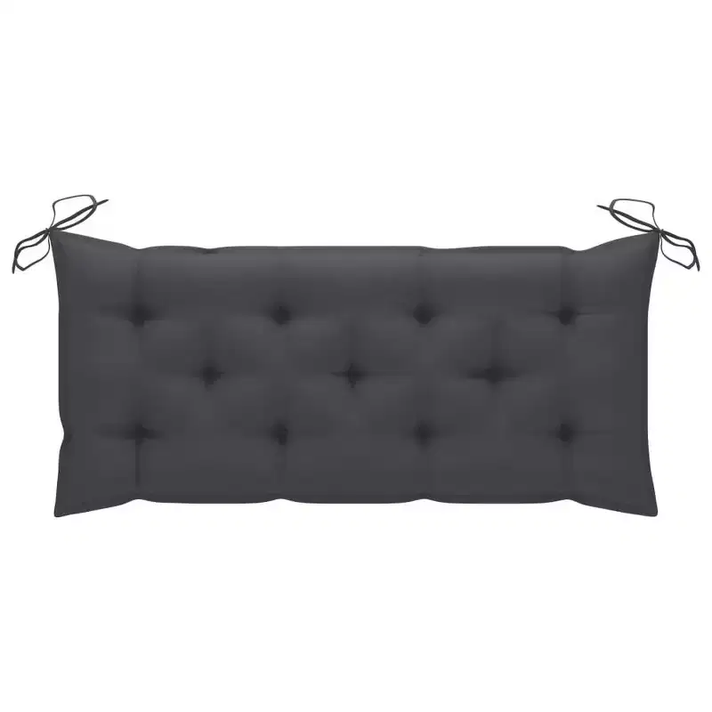 vidaXL Bench Grey, Anthracite Solid eucalyptus wood, 100% polyester fabric