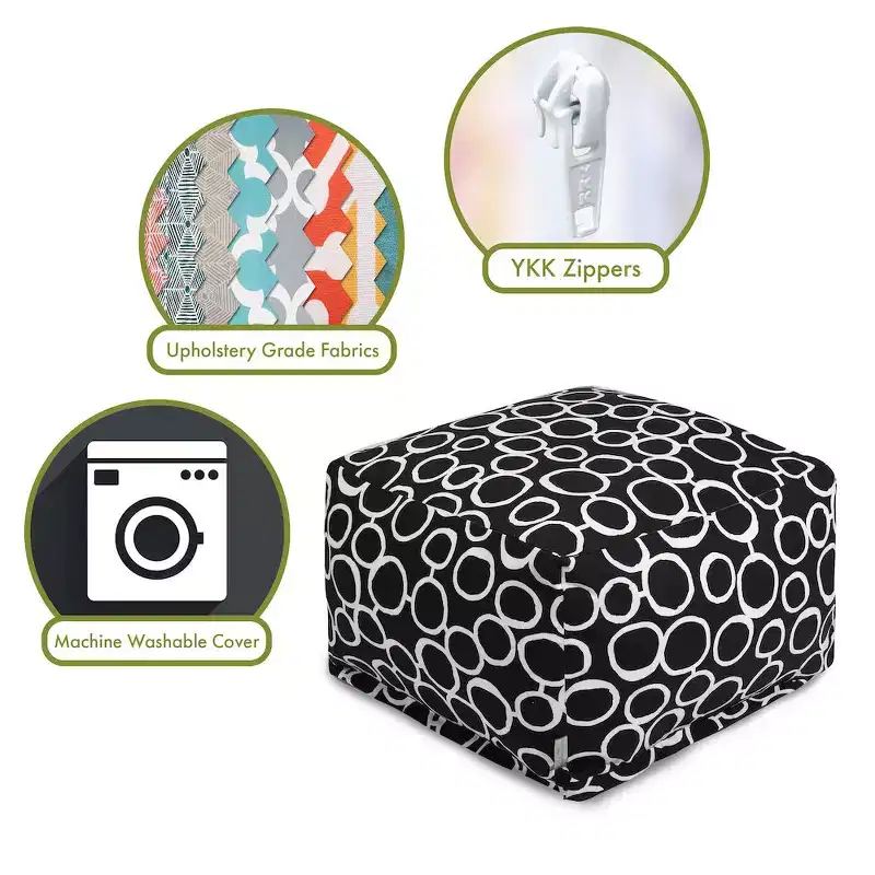 Majestic Home Goods,Ottoman Pouf Fusion