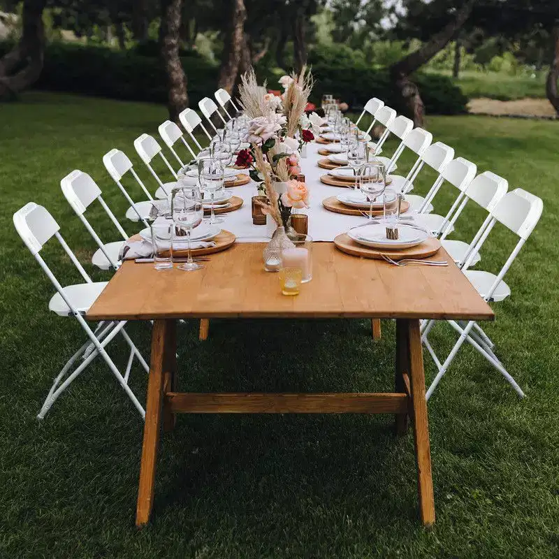 Karl Home | White Plastic Folding Chair (Set of 6)