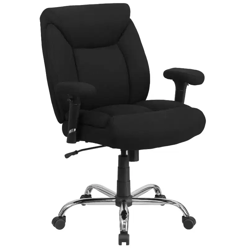 Big & Tall 400 lb. Rated Swivel Ergonomic Task Office Chair with Deep Tufted Seating and Adjustable Arms