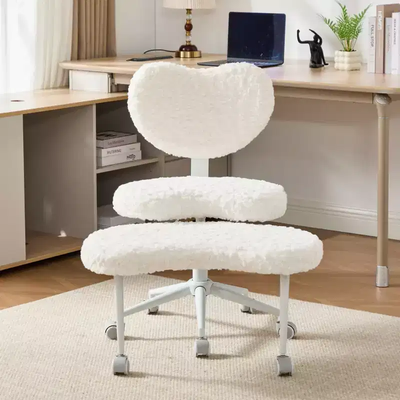 GDFStudio Hazlitt Ergonomic Cross-Legged Adjustable Height Swivel Chair with Wheels