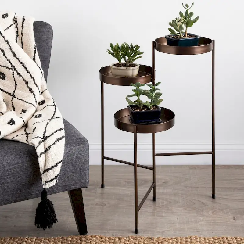 Metal 3-tier Modern Plant Stand - 16x21x30