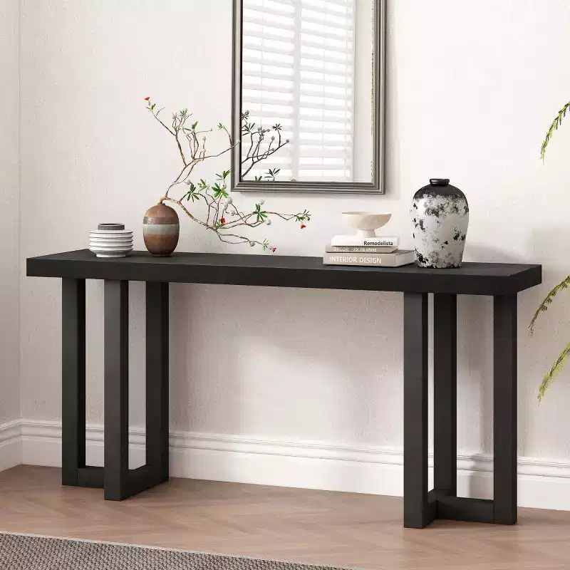 Modern Console Table with Sturdy Wood Legs, Entryway Table, Farmhouse Sofa Table for Hallway, Living Room, or Home Office