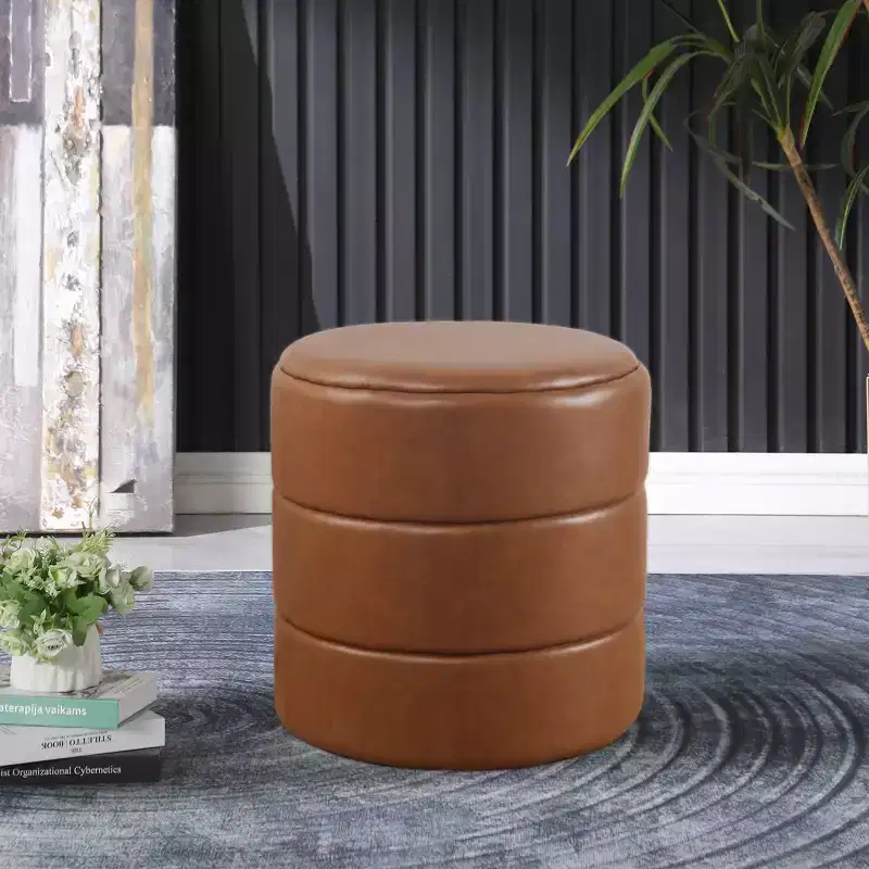 Round Upholstered Ottoman