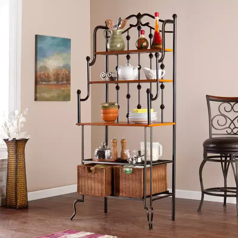 Saint Pierre Bakers Rack - Black/Brown - SEI