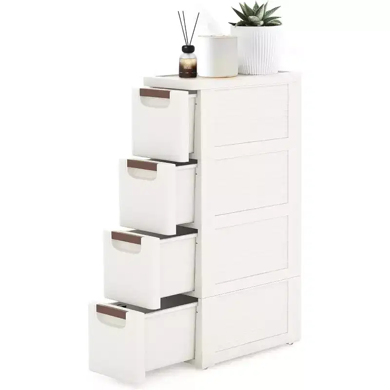 Dcolora 3 Drawers Narrow Storage Cabinet, Slim Bathroom Storage Cabinet