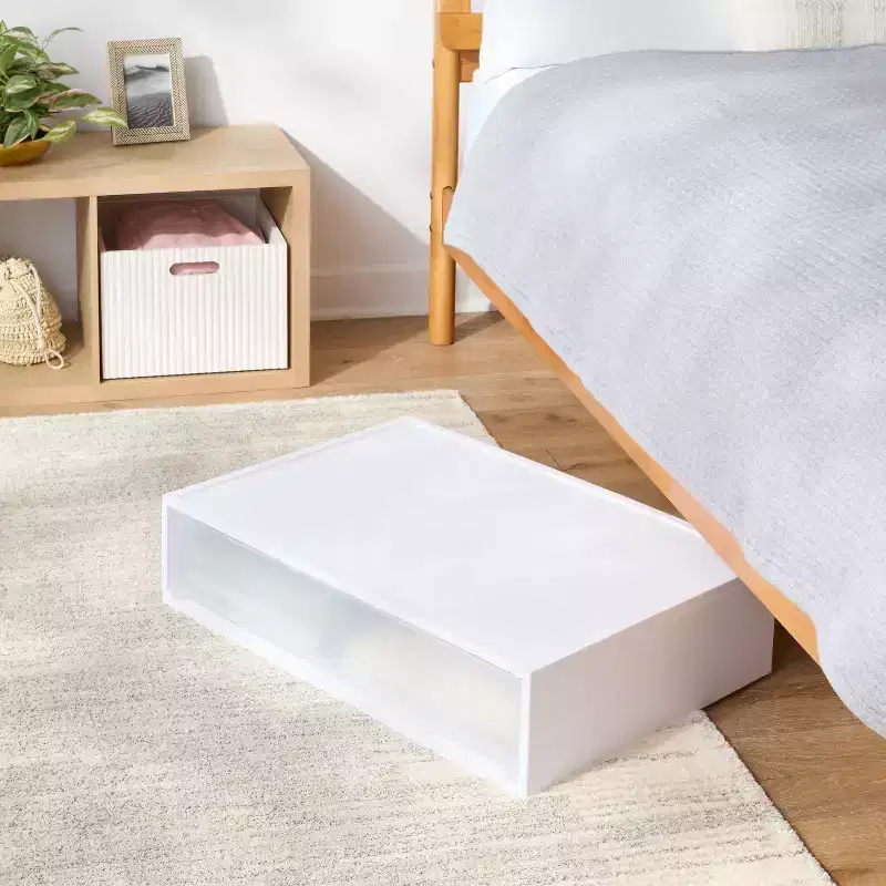 Modern Wide Underbed Drawer White 1pc - Brightroom™
