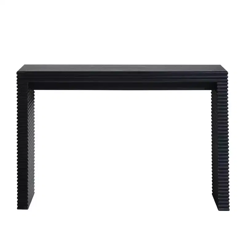 Modern Console Table with Ribbed Base
