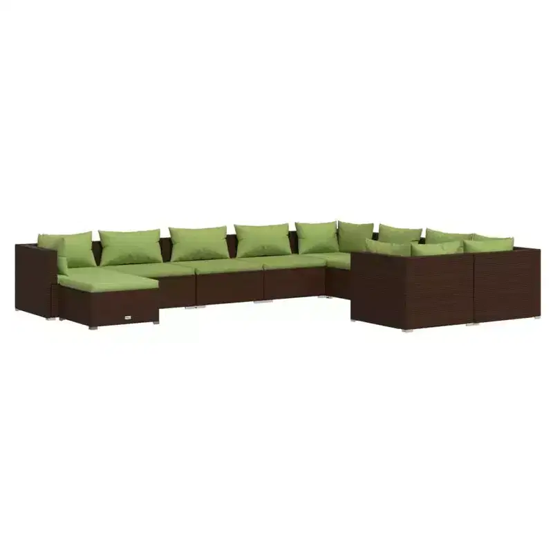 vidaXL Garden Lounge Set PE rattan Large Modular