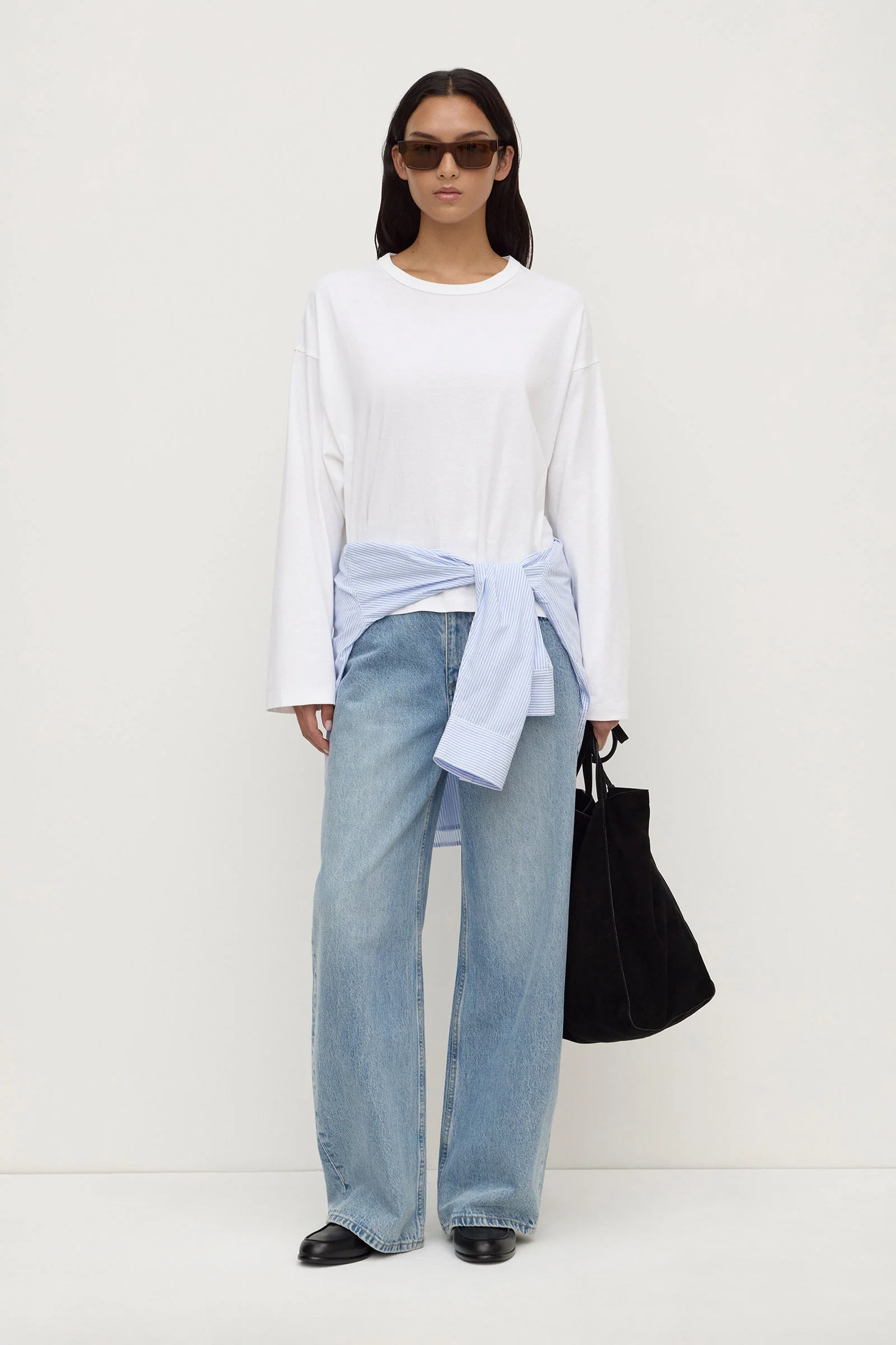 White Wide Sleeve Cotton Tee