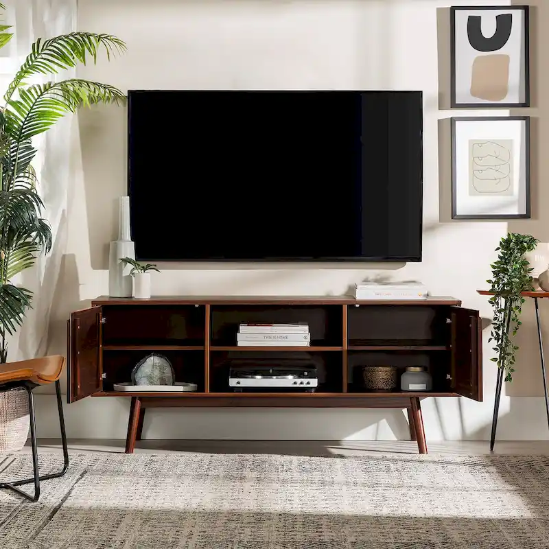 Middlebrook 58-inch Mid-Century Solid Wood TV Stand