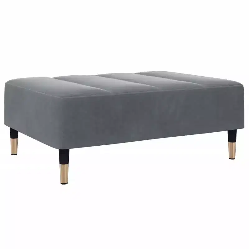 CLIHOME Modern Velvet Footstool Ottoman,Accent Stool with Plywood Frame,Small Foot Rest for Bedroom and iving Room