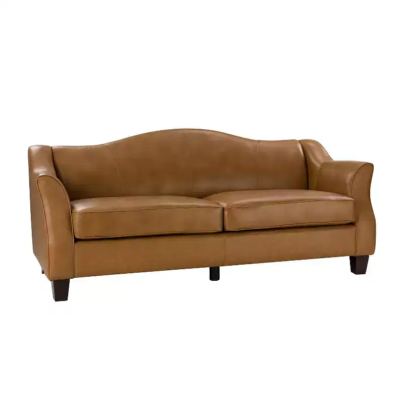 Bruno 78.75 Wide Genuine Leather Sofa with Solid Tapered Wood Legs|ART OF LIVING DESIGNS
