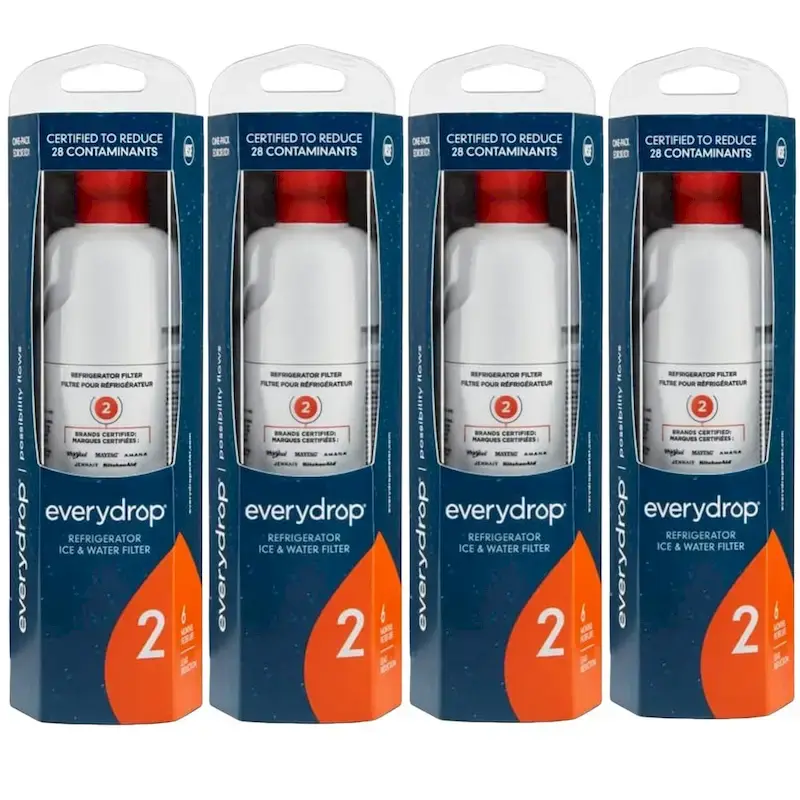 4-Pack Refrigerator Water Filter Replacement, EDR2RXD1 Compatible