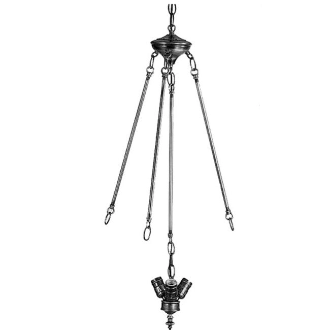 Meyda Tiffany 27 High Three Rod Three Light Inverted Cluster