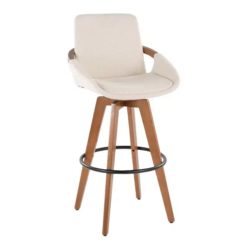 Barstool Walnut Noise Fabric
