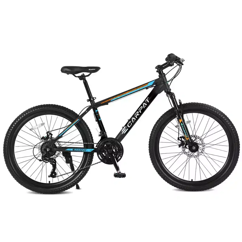 Zeus & Ruta 26 Mountain Bike with 21-Speed Gears, Dual Suspension, High-Carbon Steel Frame Bicycle for Adults & Teens