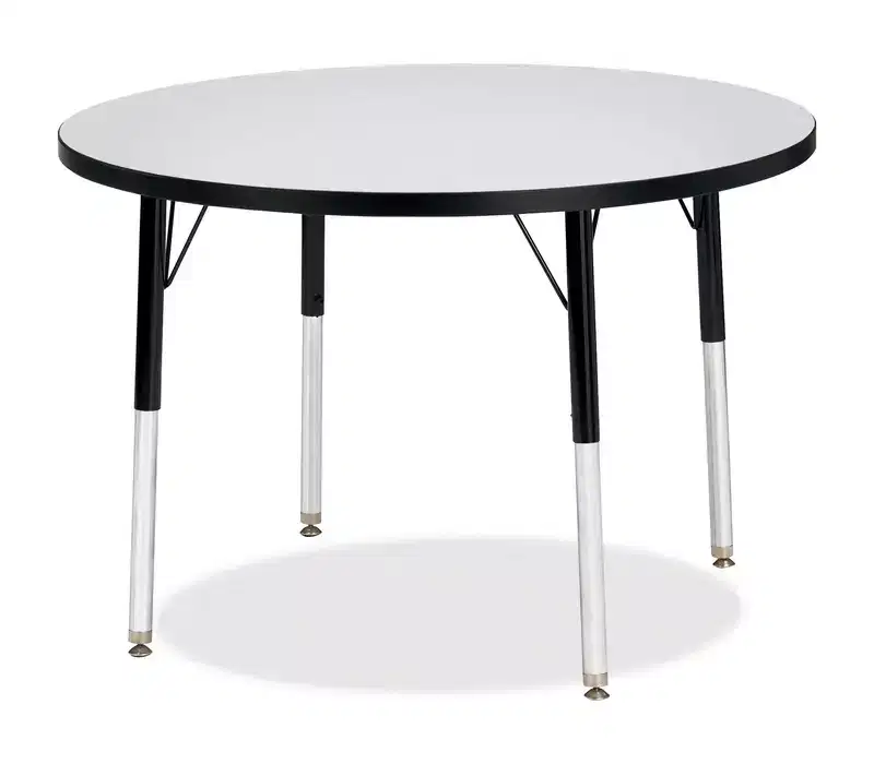 Adult Height Color Edge Round Activity Table (36 x 36) in Black