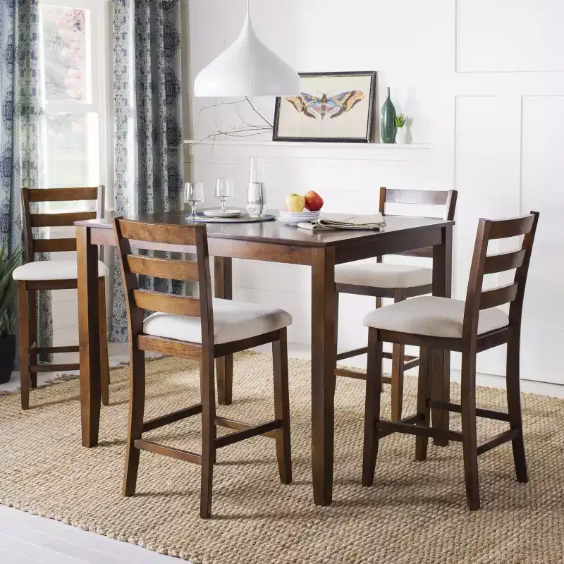 Melvin 5 Piece Pub Set - DNS9200A - Brown/Beige - Safavieh