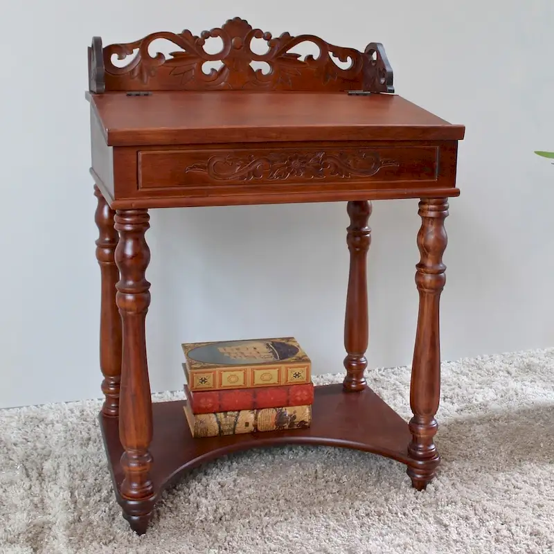 Carved Wood Writing Desk