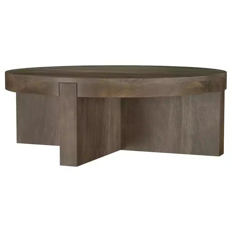 Coaster,Kinkaid Round Solid Mango Wood Coffee Table
