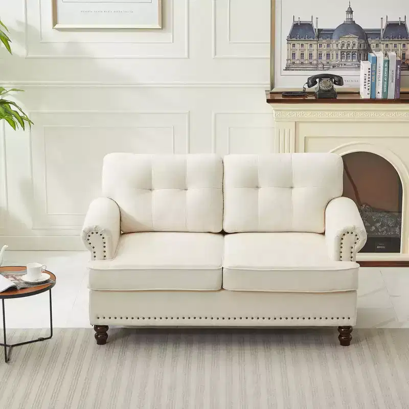 55.84 Upholstered Chenille Loveseat for Living Room Bedroom