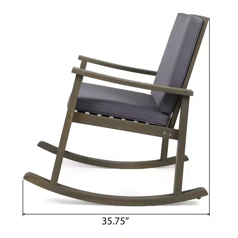 Christopher Knight Home Murad Modern Patio Acacia Wood Rocking Chair with Cushions