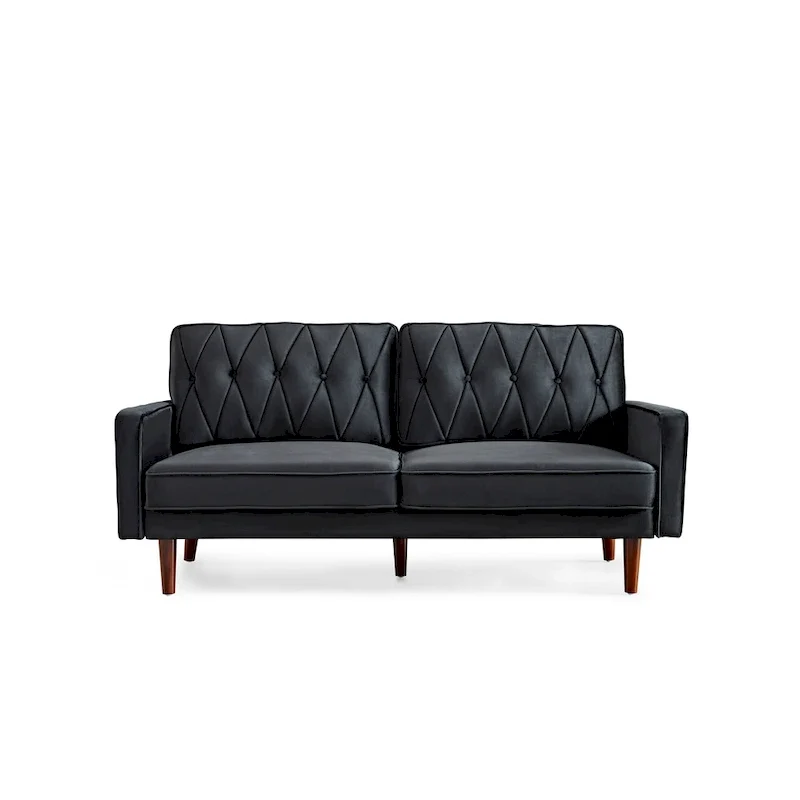 Feemster 69.3 Wide Velvet Tufted Cushion Back Sofa