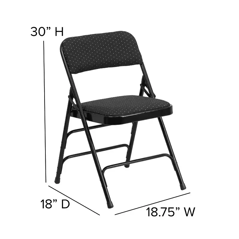2-Pack Home & Office Party Events Fabric Padded Metal Folding Chair