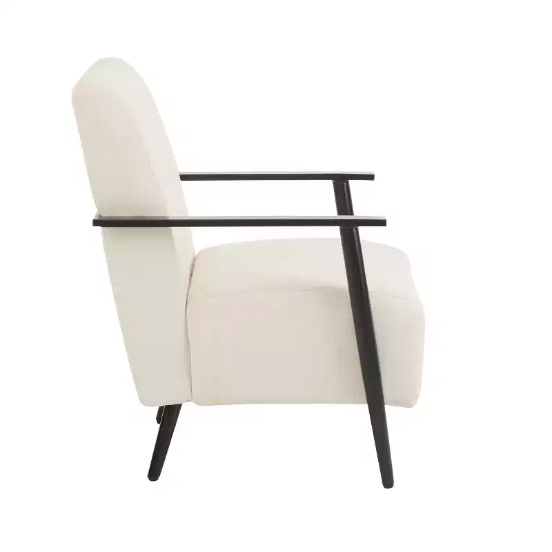 Modern Upholstered Iron Club Chair