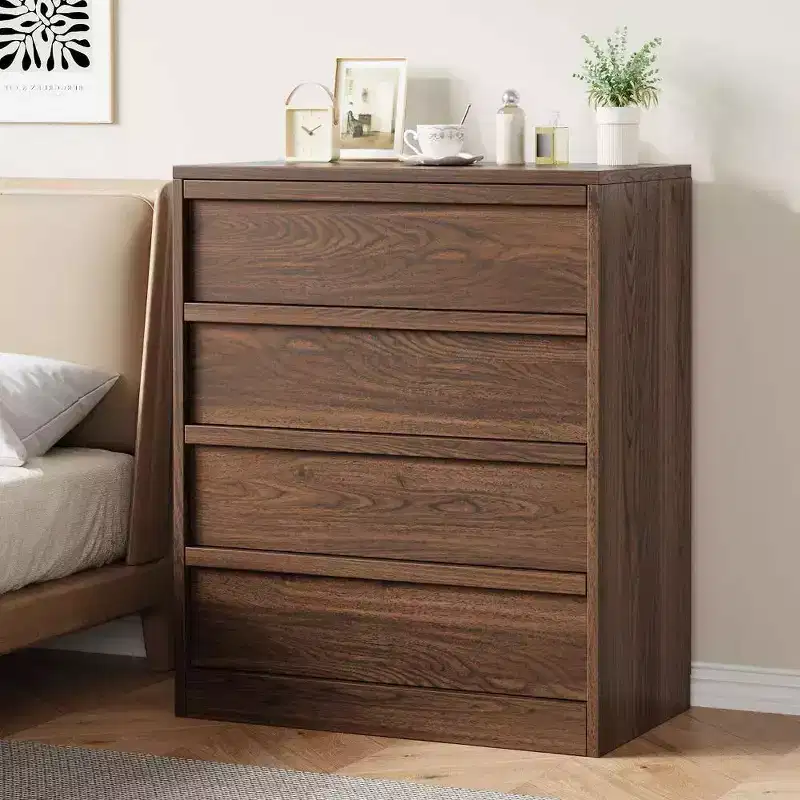 4-Drawer Nightstand Dresser, Large Storage Chest for Bedroom, Nursery, Living Room and Entryway