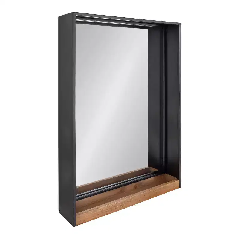 Functional Wall Mirror Rustic Brown