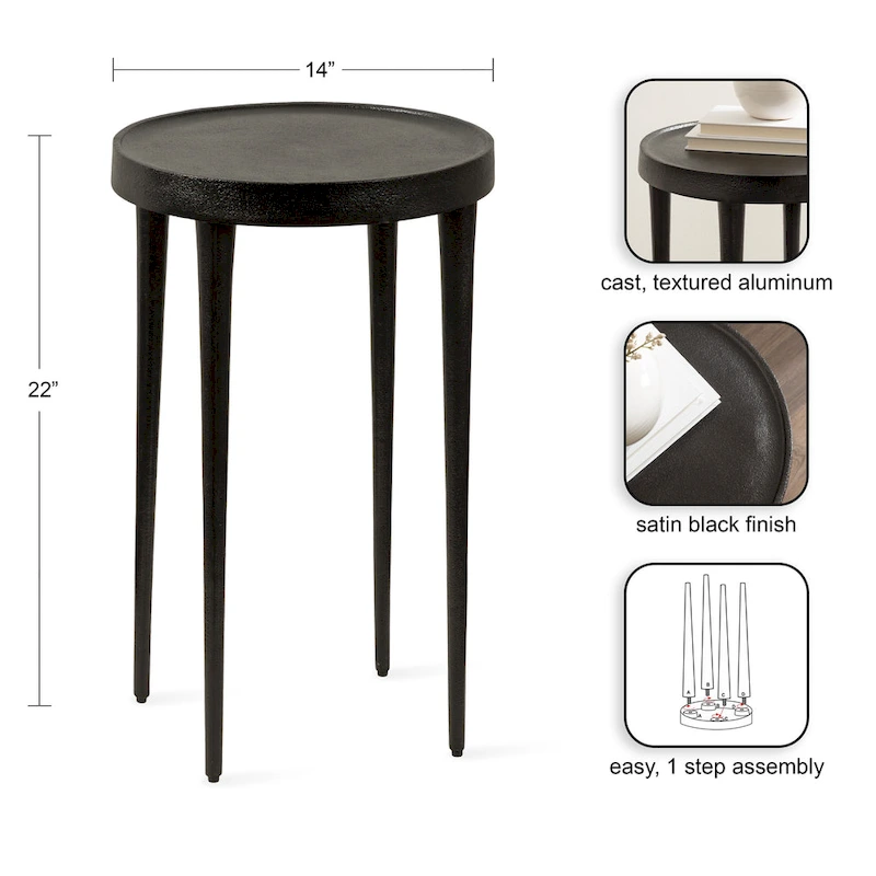 Kate and Laurel Rava Metal Drink Table