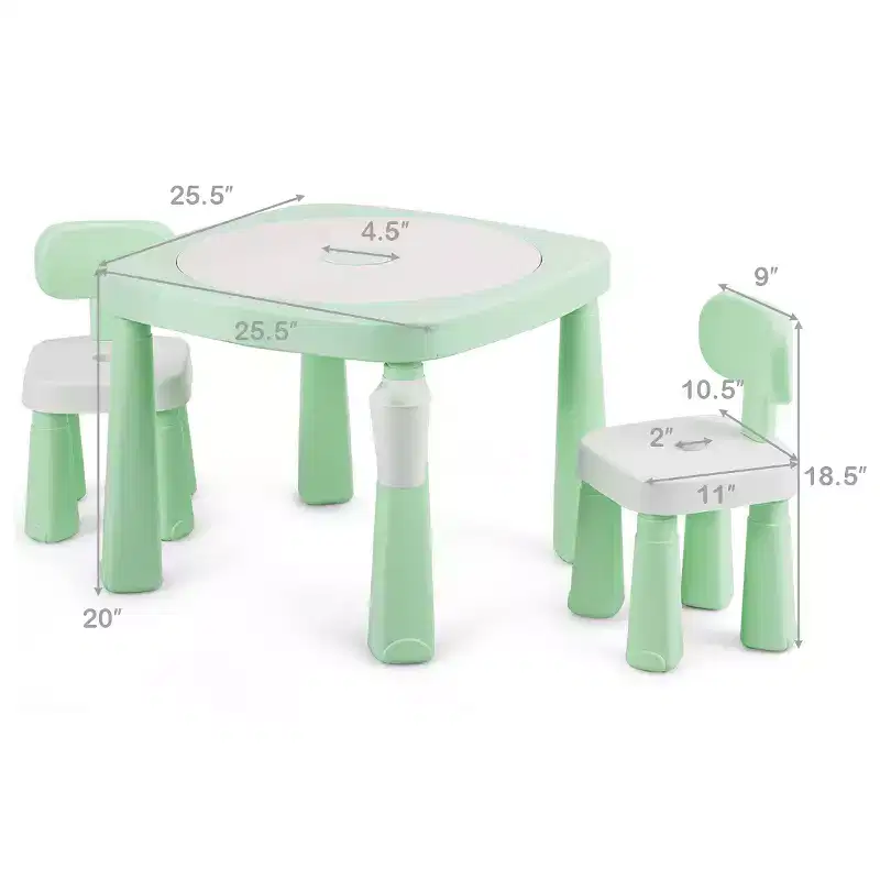 Costway 5in1 Kids Activity Table Chair Set AR Function Water Building Block Craft Table