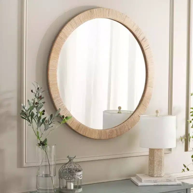 Mila Mirror - 35.8 x 35.8 - MRR9001 - Natural - Safavieh