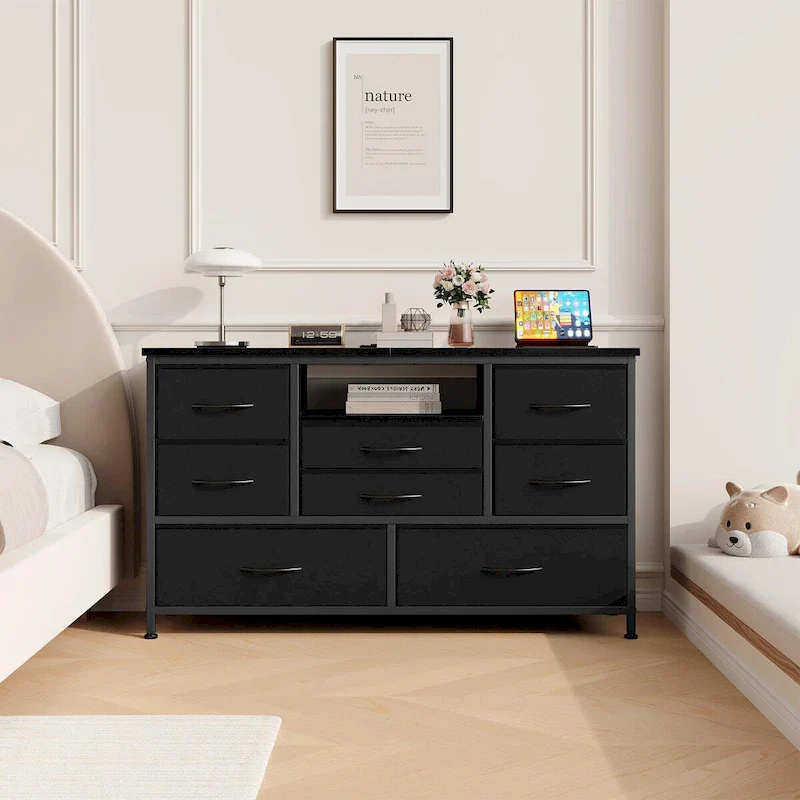 Dresser TV Stand with Power Outlet & Led for 55 TV - 55 inches
