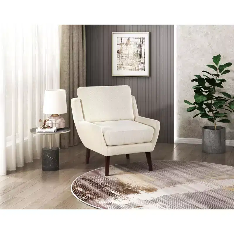 Accent Chair, Lounge Armchair with Chenille Upholstery