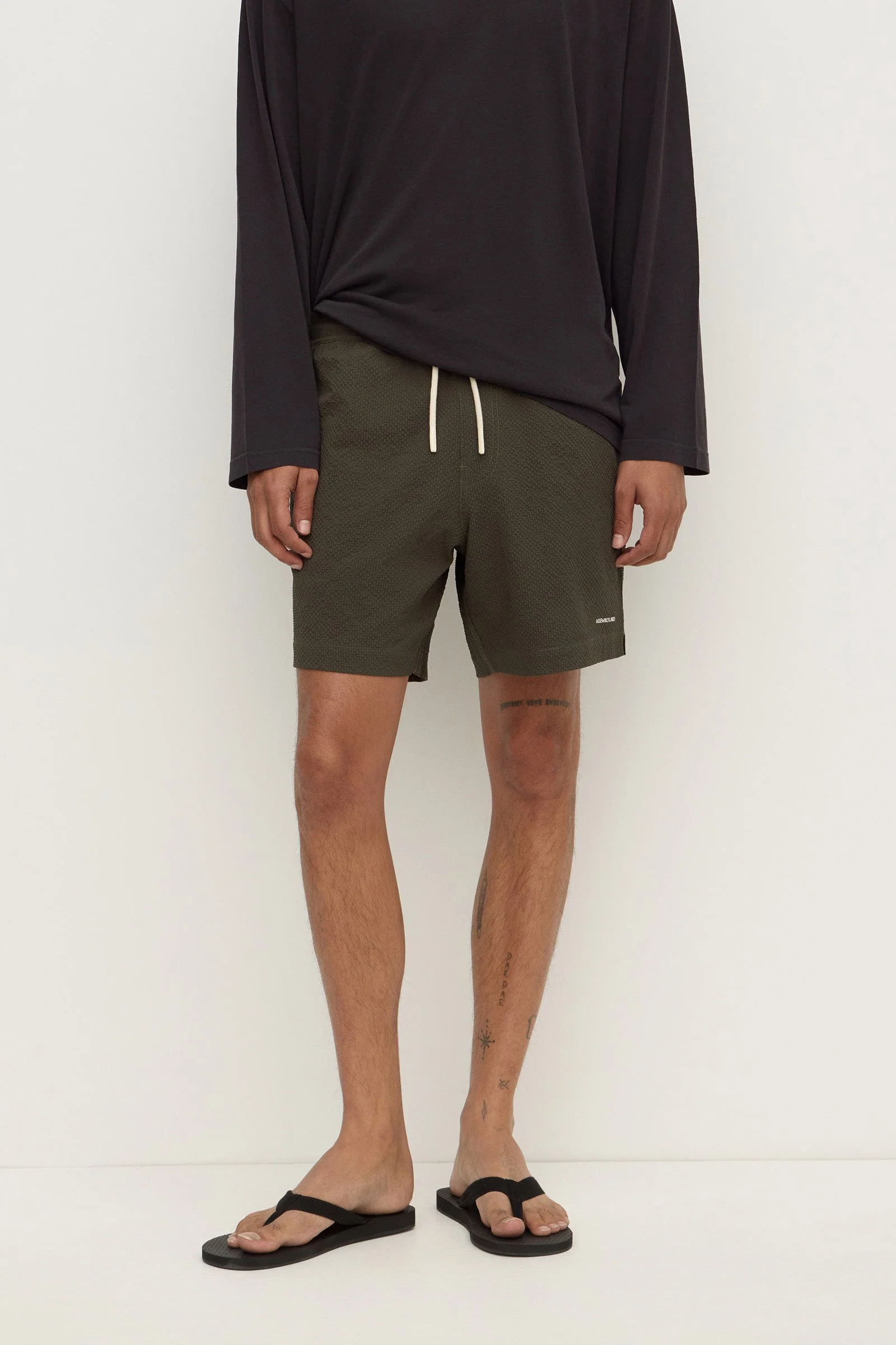 Dark Military Swim Short