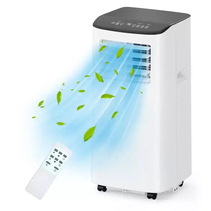 8000 BTU Portable Air Conditioner for Rooms Up to 350 Sq Ft, 3-in-1 AC Unit with Fan, Dehumidifier, Remote & Sleep Mode