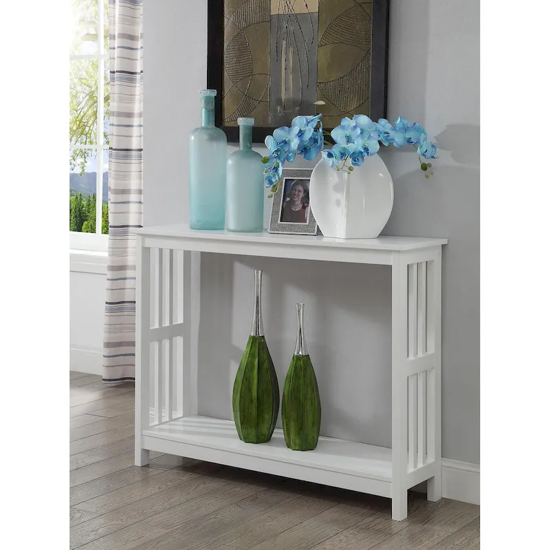 Mission Console Table with Shelf