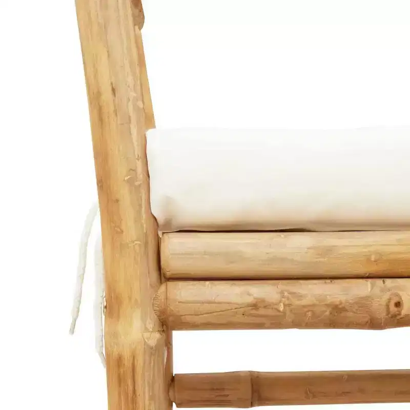 vidaXL Garden Bench with Cushion Brown 43.31 x 14.96 x 25.59 in Bamboo