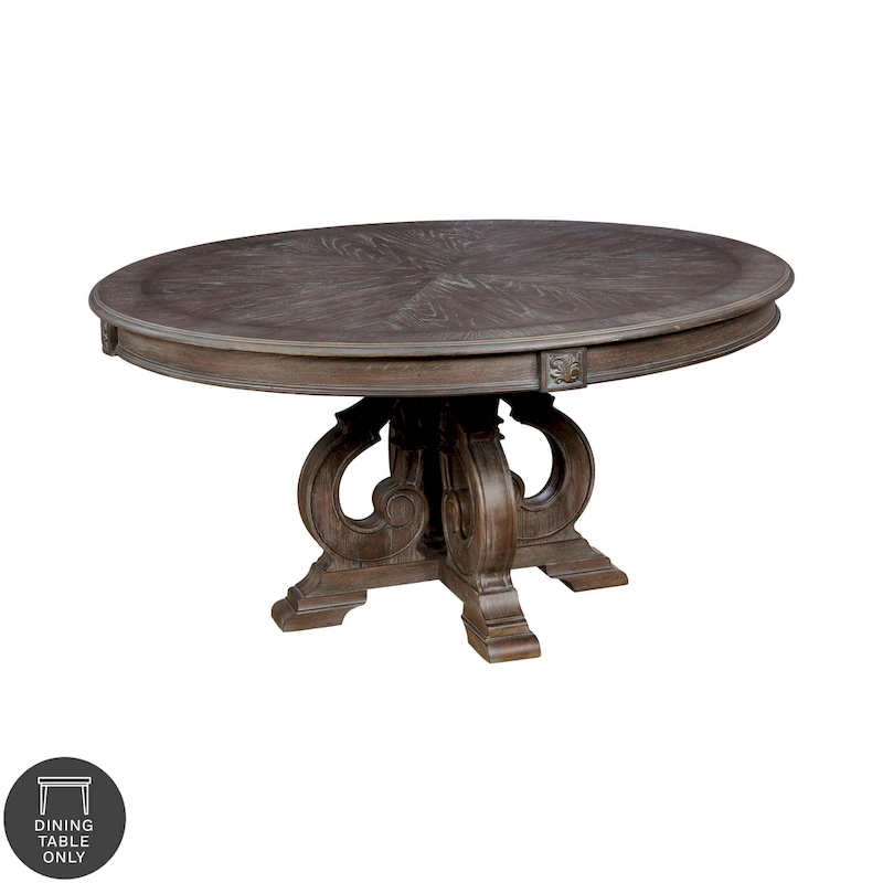 The Gray Barn Cornerways Rustic Brown 60-inch Wood Round Dining Table