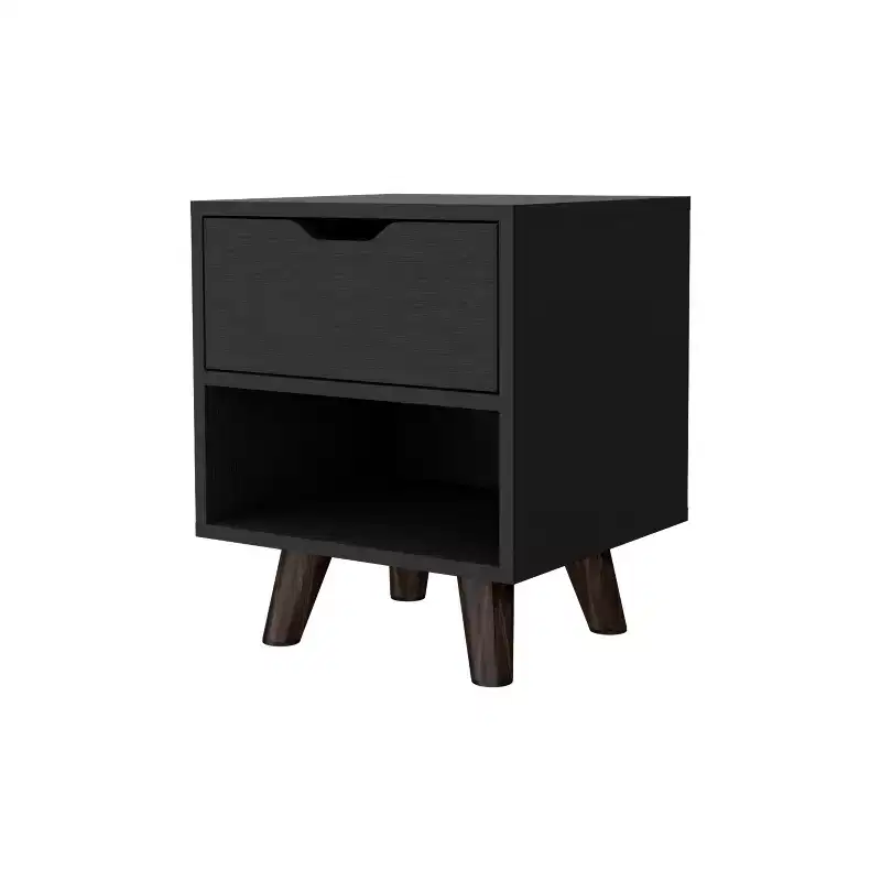 Carthage Stylish Functional 1 Drawer Nightstand for Bedroom Living Room
