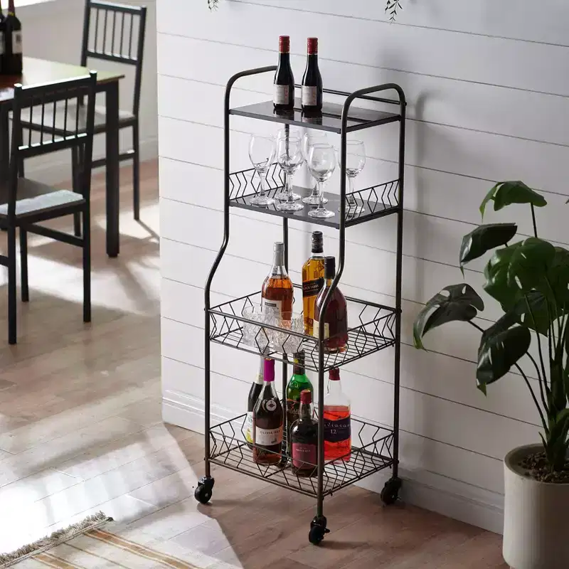 Kings Brand Furniture Lexi 4-Tier Kitchen Rolling Bakers Rack