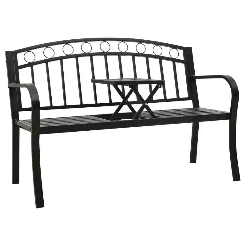 vidaXL Garden Bench Powder-coated steel Medium Durable
