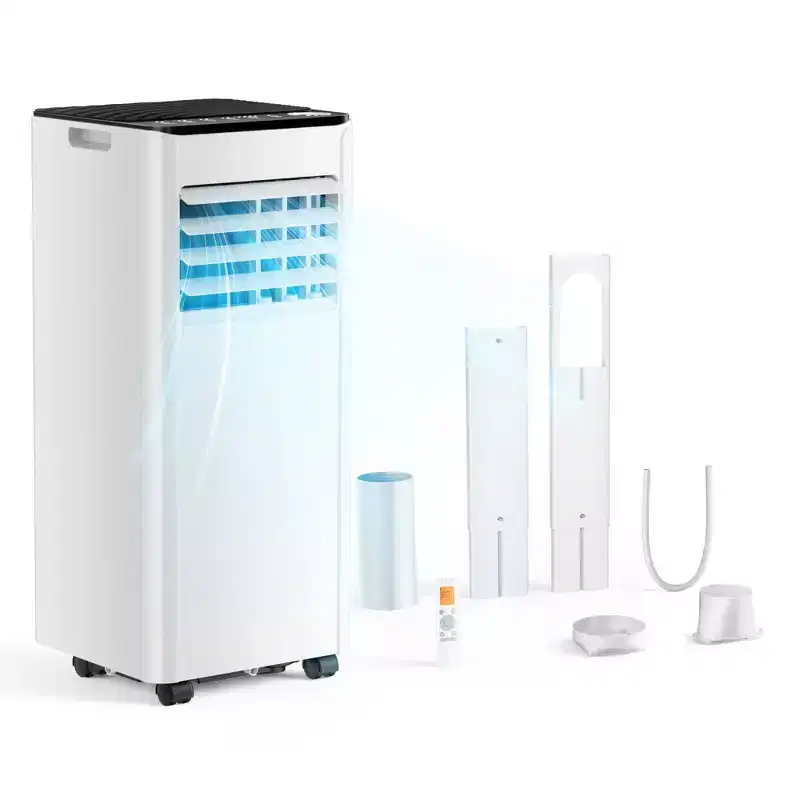 Simzlife Portable Air Conditioner 10000 BTU(DOE) 3-in-1 AC with Cooling Dehumidifier Fan Sleep Mode for 450 Sq.Ft, Adjustable Window Kits, White