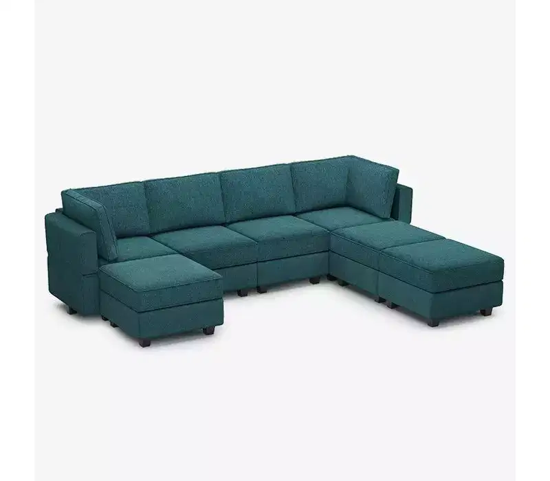 Belffin Modular Terry Sofa with Storage Seat (7 Seats + 6 Sides)