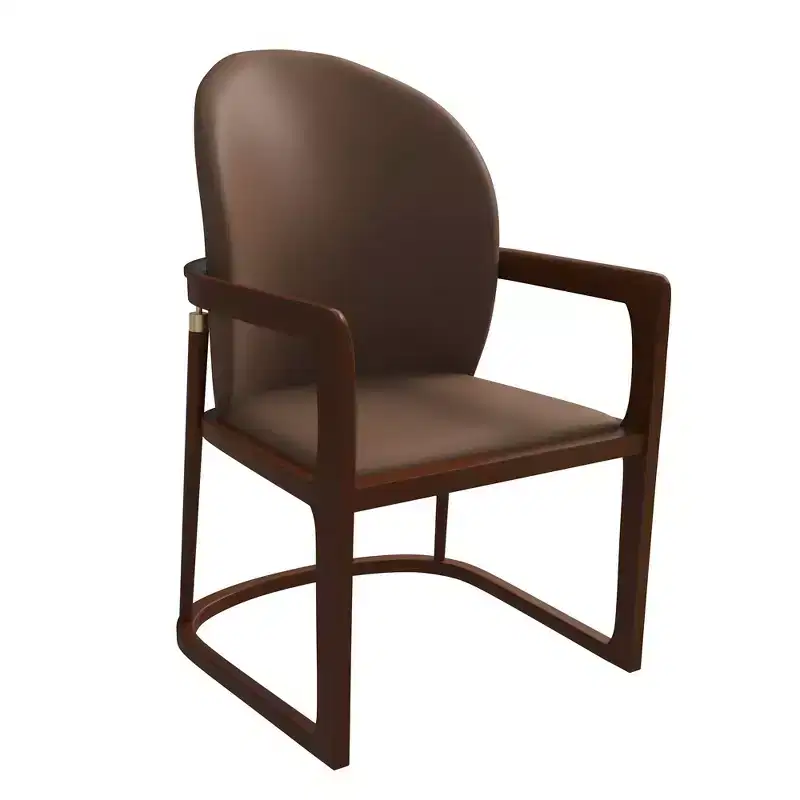 LeisureMod Svelta Series Modern Dining Chair with Solid Wood Frame and Leather Upholstery, Comfortable Seating for Dining Rooms