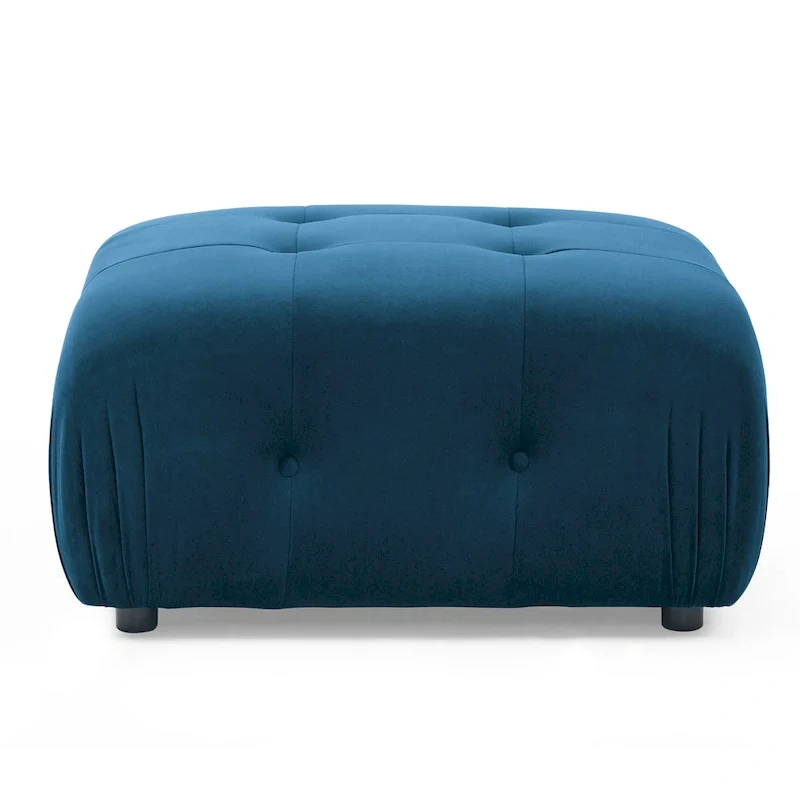Blue 93 Modular L-Shaped 4-Seat Sectional Sofa with Reversible Ottoman